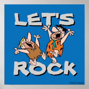 The Flintstones Fred & Barney - Let's Rock Poster