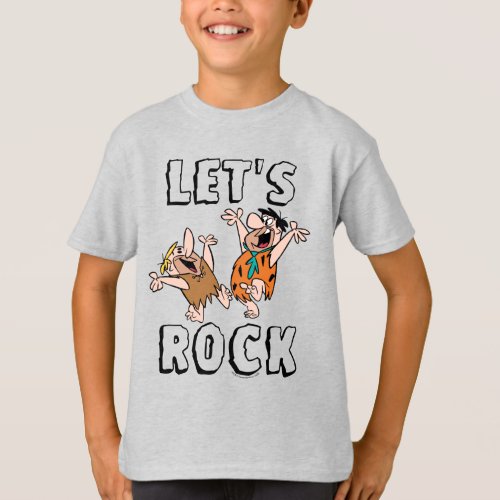 The Flintstones  Fred  Barney _ Lets Rock T_Shirt