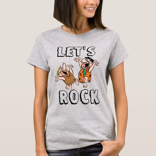 The Flintstones  Fred  Barney _ Lets Rock T_Shirt