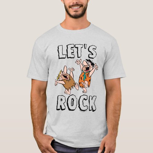 The Flintstones  Fred  Barney _ Lets Rock T_Shirt