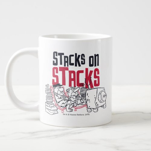 The Flintstones  Fred  Barney _ Stacks on Stacks Giant Coffee Mug