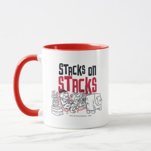 The Flintstones  Fred  Barney _ Stacks on Stacks Mug