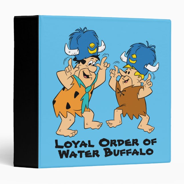 The Flintstones | Fred & Barney Water Buffaloes 3 Ring Binder (Front/Spine)