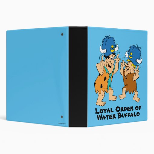 The Flintstones Fred And Barney Water Buffaloes 3 Ring Binder Zazzle 4592