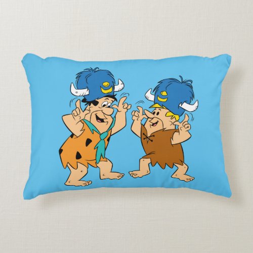 The Flintstones  Fred  Barney Water Buffaloes Accent Pillow