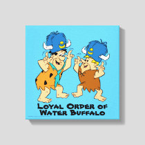 The Flintstones | Fred & Barney Water Buffaloes Canvas Print