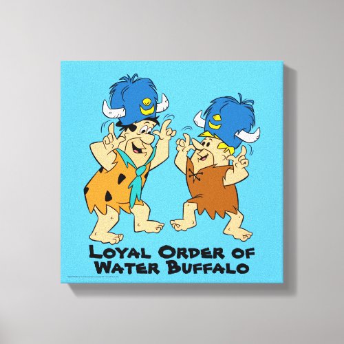 The Flintstones  Fred  Barney Water Buffaloes Canvas Print