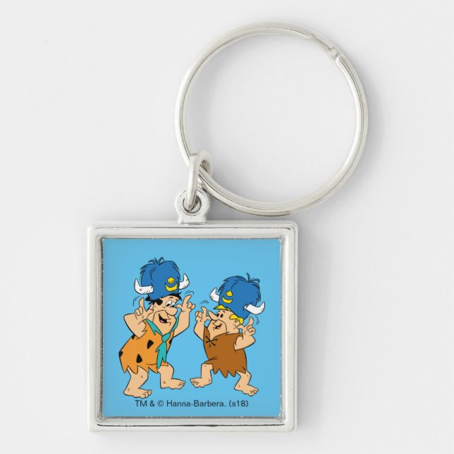 The Flintstones | Fred & Barney Water Buffaloes Keychain (Front)