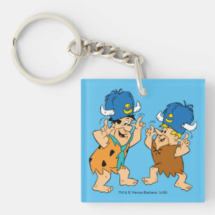 The Flintstones Fred & Barney Water Buffaloes Keychain