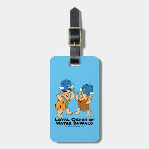 The Flintstones  Fred  Barney Water Buffaloes Luggage Tag