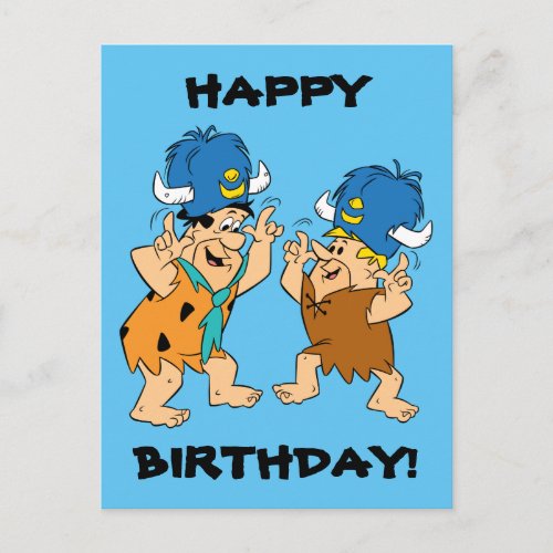 The Flintstones  Fred  Barney Water Buffaloes Postcard