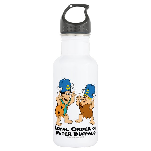 The Flintstones | Fred & Barney Water Buffaloes Stainless Steel Water Bottle (Front)