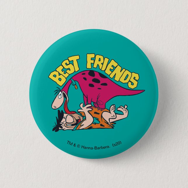 The Flintstones | Fred & Dino - Best Friends Button (Front)