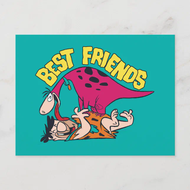 The Flintstones | Fred & Dino - Best Friends Invitation Postcard | Zazzle