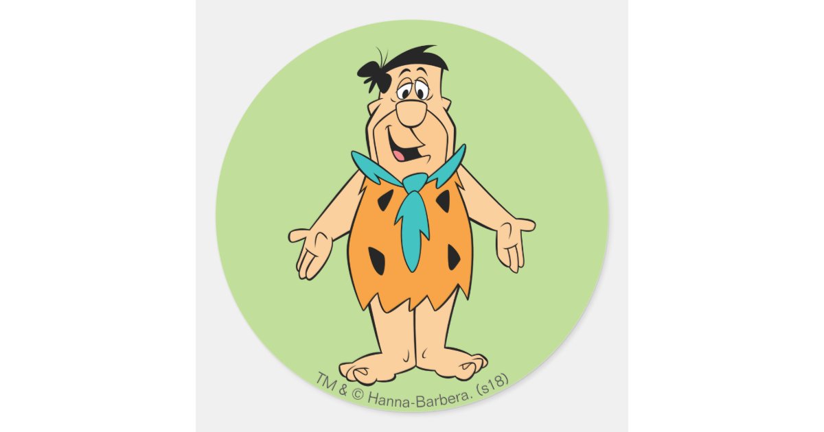 The Flintstones | Fred Flintstone Classic Round Sticker | Zazzle.com