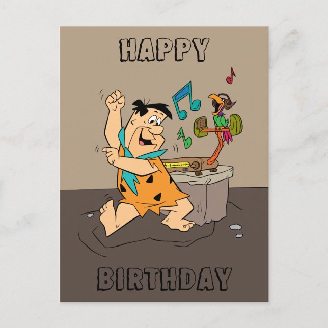 The Flintstones | Fred Flintstone Dancing Postcard (Front)