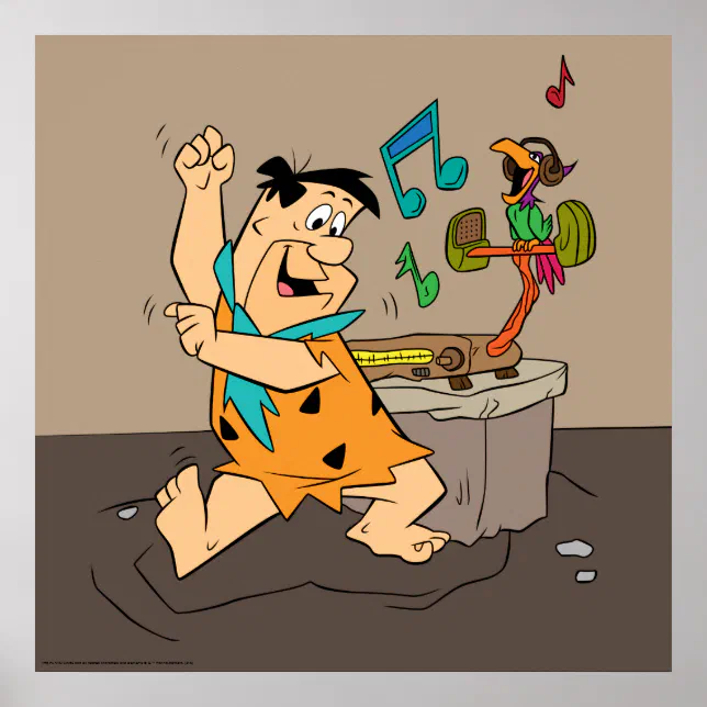 The Flintstones | Fred Flintstone Dancing Poster | Zazzle
