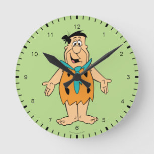 The Flintstones Fred Flintstone Round Clock
