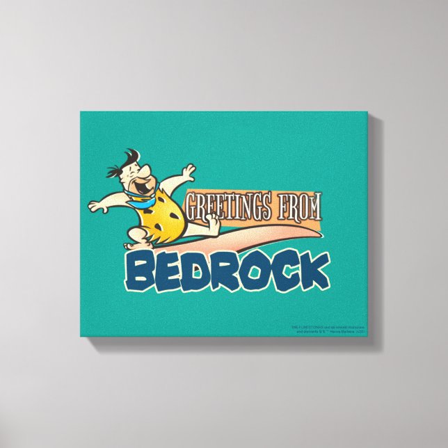 The Flintstones | Fred - Greetings From Bedrock Canvas Print (Front)