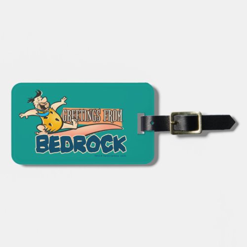 The Flintstones  Fred _ Greetings From Bedrock Luggage Tag