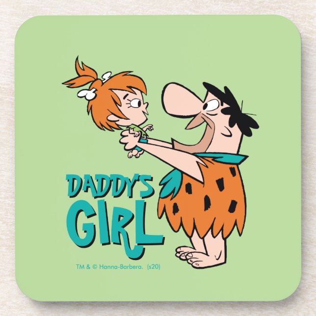 The Flintstones | Fred & Pebbles - Daddy's Girl Beverage Coaster (Front)