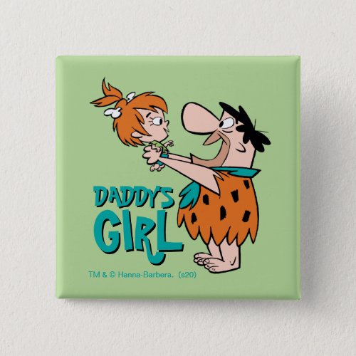 The Flintstones  Fred  Pebbles _ Daddys Girl Button