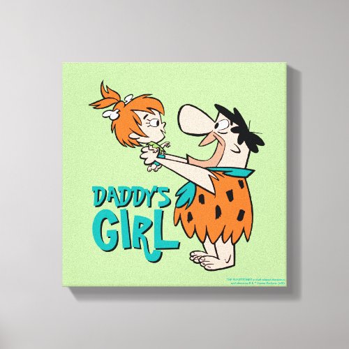 The Flintstones  Fred  Pebbles _ Daddys Girl Canvas Print