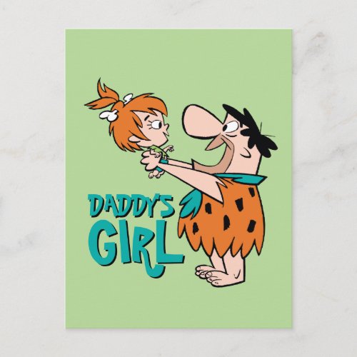 The Flintstones  Fred  Pebbles _ Daddys Girl Invitation Postcard
