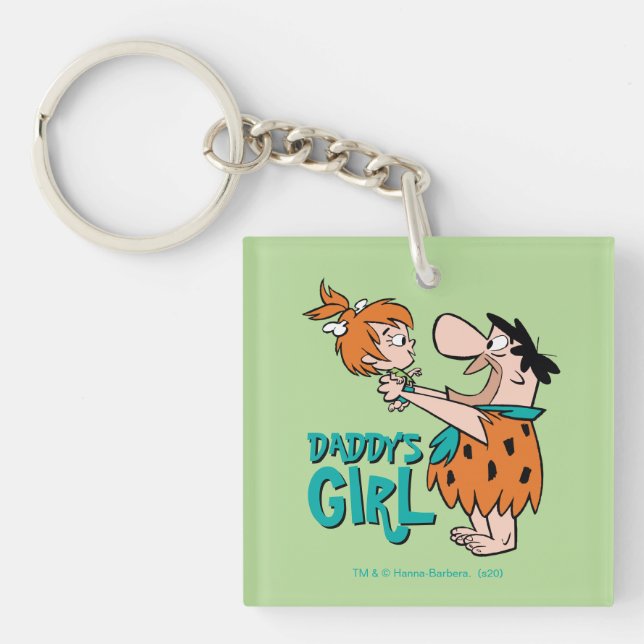The Flintstones | Fred & Pebbles - Daddy's Girl Keychain (Front)