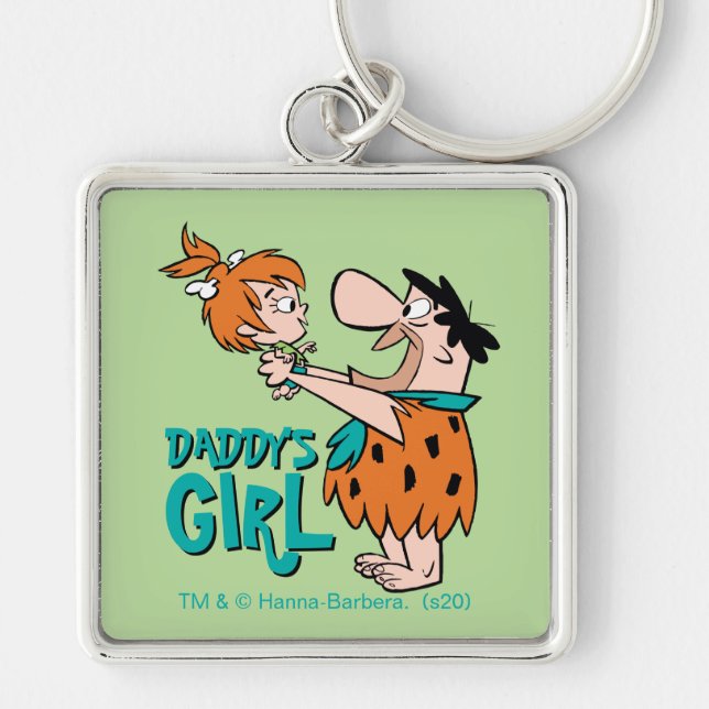The Flintstones | Fred & Pebbles - Daddy's Girl Keychain (Front)