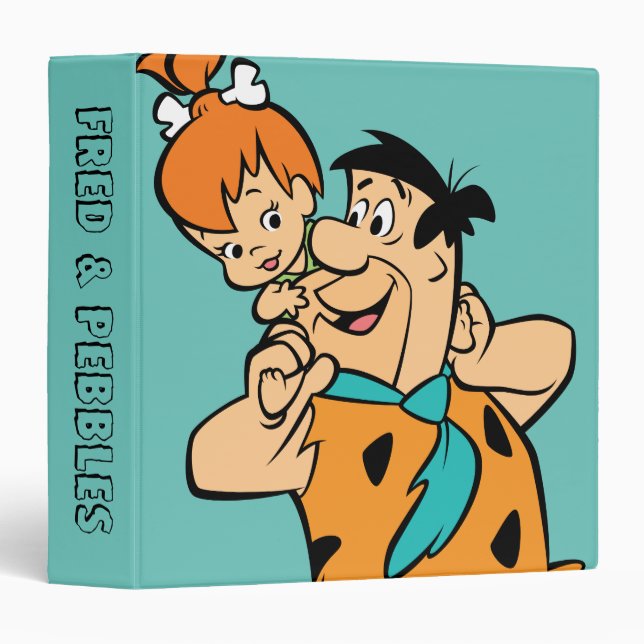The Flintstones | Fred & Pebbles Flintstone 3 Ring Binder (Front/Spine)