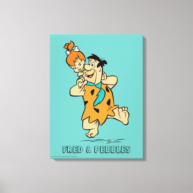 The Flintstones | Fred & Pebbles Flintstone Canvas Print (Front)