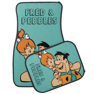 The Flintstones   Fred & Pebbles Flintstone Car Floor Mat