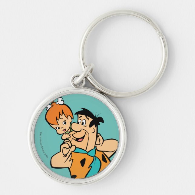 The Flintstones | Fred & Pebbles Flintstone Keychain (Front)