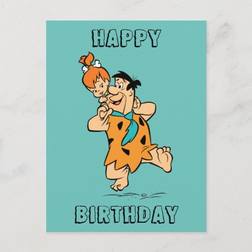The Flintstones  Fred  Pebbles Flintstone Postcard