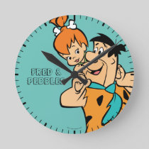 The Flintstones | Fred & Pebbles Flintstone Round Clock