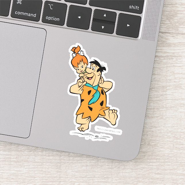 The Flintstones | Fred & Pebbles Flintstone Sticker (Detail)