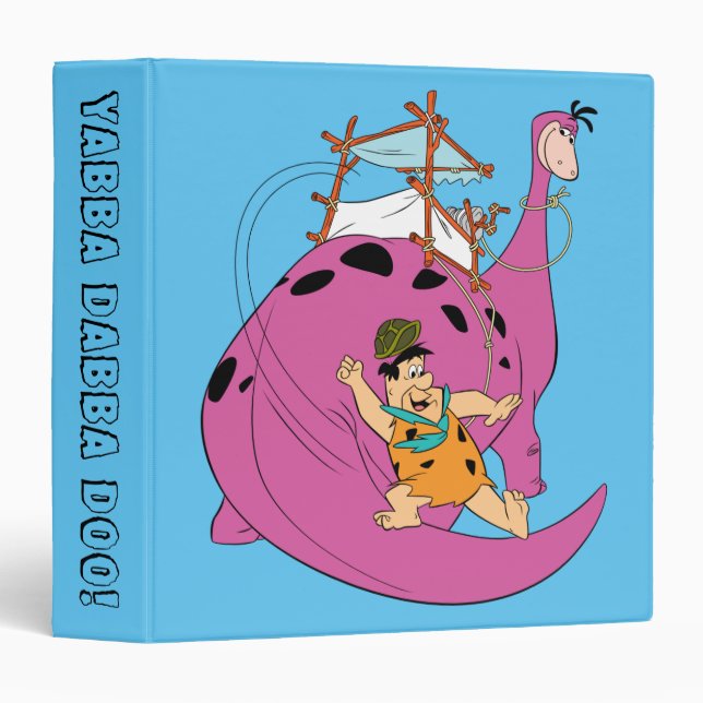 The Flintstones | Fred Sliding Down Tail 3 Ring Binder (Front/Spine)