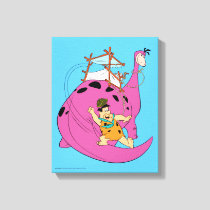 The Flintstones | Fred Sliding Down Tail Canvas Print
