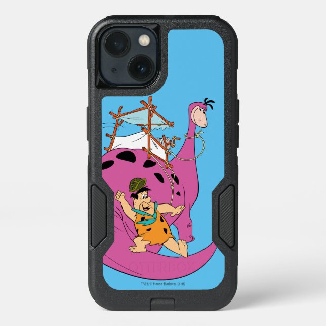 The Flintstones | Fred Sliding Down Tail Otterbox iPhone Case (Back)