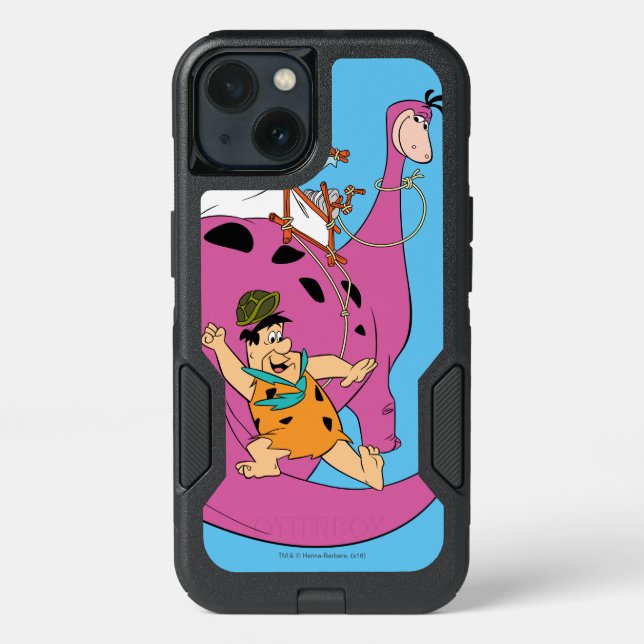The Flintstones | Fred Sliding Down Tail Otterbox iPhone Case (Back)