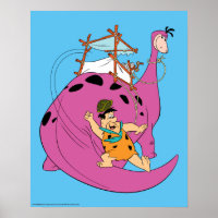The Flintstones | Fred Sliding Down Tail Poster