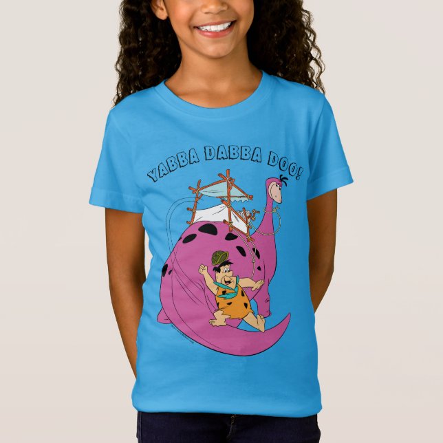 The Flintstones | Fred Sliding Down Tail T-Shirt (Front)