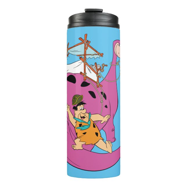 The Flintstones | Fred Sliding Down Tail Thermal Tumbler (Front)