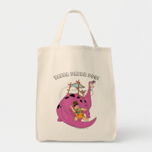 The Flintstones Fred Sliding Down Tail Tote Bag