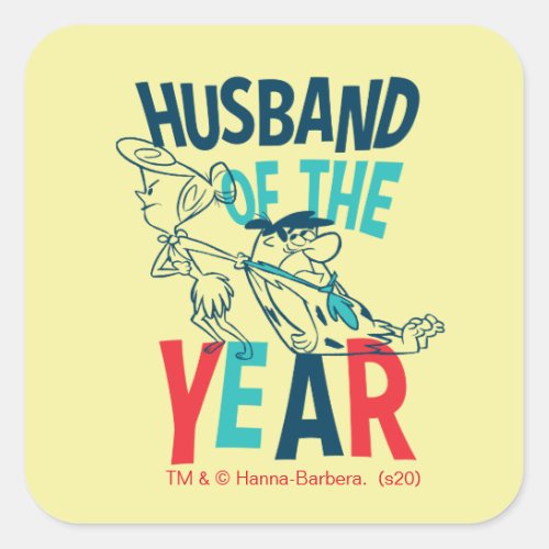 The Flintstones  Husband of the Year Square Sticker
