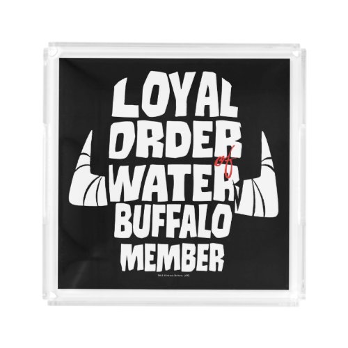 The Flintstones  Loyal Order Water Buffalo Member Acrylic Tray