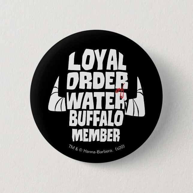 The Flintstones | Loyal Order Water Buffalo Member Button (Front)