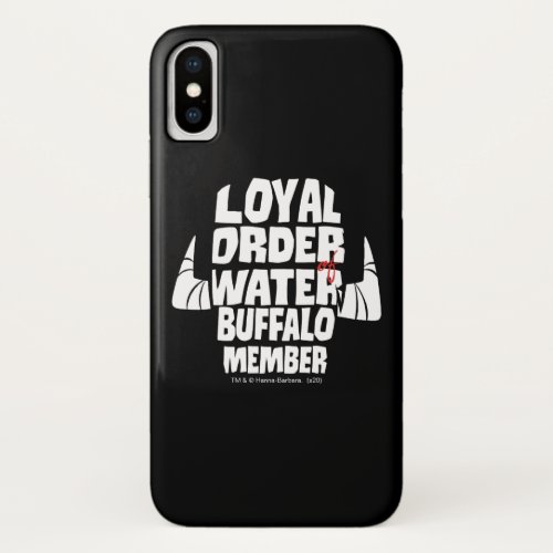 The Flintstones  Loyal Order Water Buffalo Member iPhone X Case