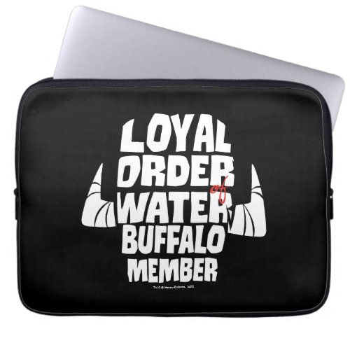 The Flintstones  Loyal Order Water Buffalo Member Laptop Sleeve